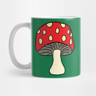 Mushroom, Fungi, Cute, Pretty Red Capped Mushroom Design Mug